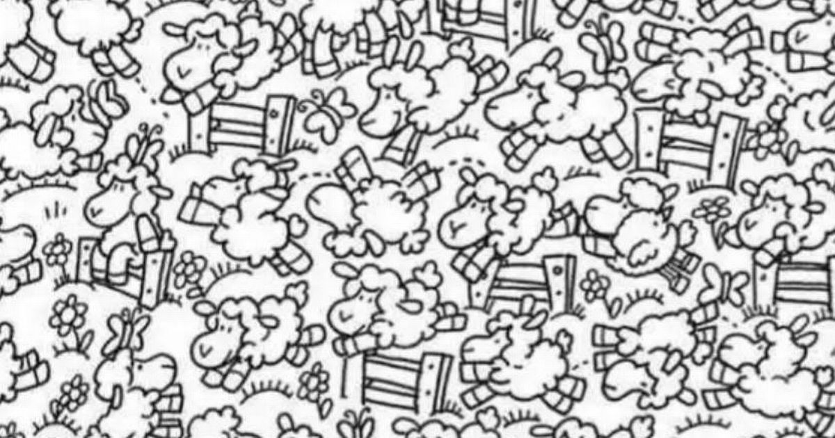 Only geniuses can spot sneaky chicken amid flock of sheep in 8 seconds or less