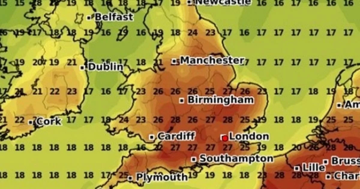 UK heat blast brings 28C summer scorcher as Brits to roast this weekend