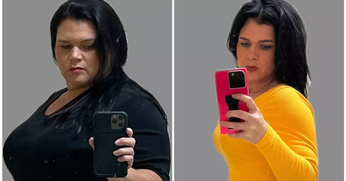 Mum lost more than 11 stone working out using a wall at home instead of a gym