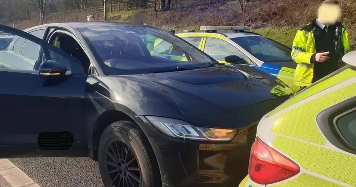 Man charged after 'out of control' £80k electric Jaguar boxed in by police
