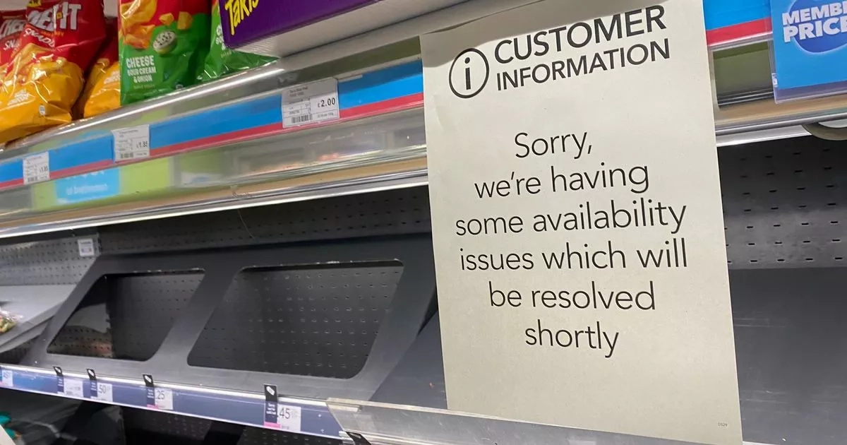 Empty shelves seen in Welsh Co-op stores as cyber attack forces some branches to go 'cash only'
