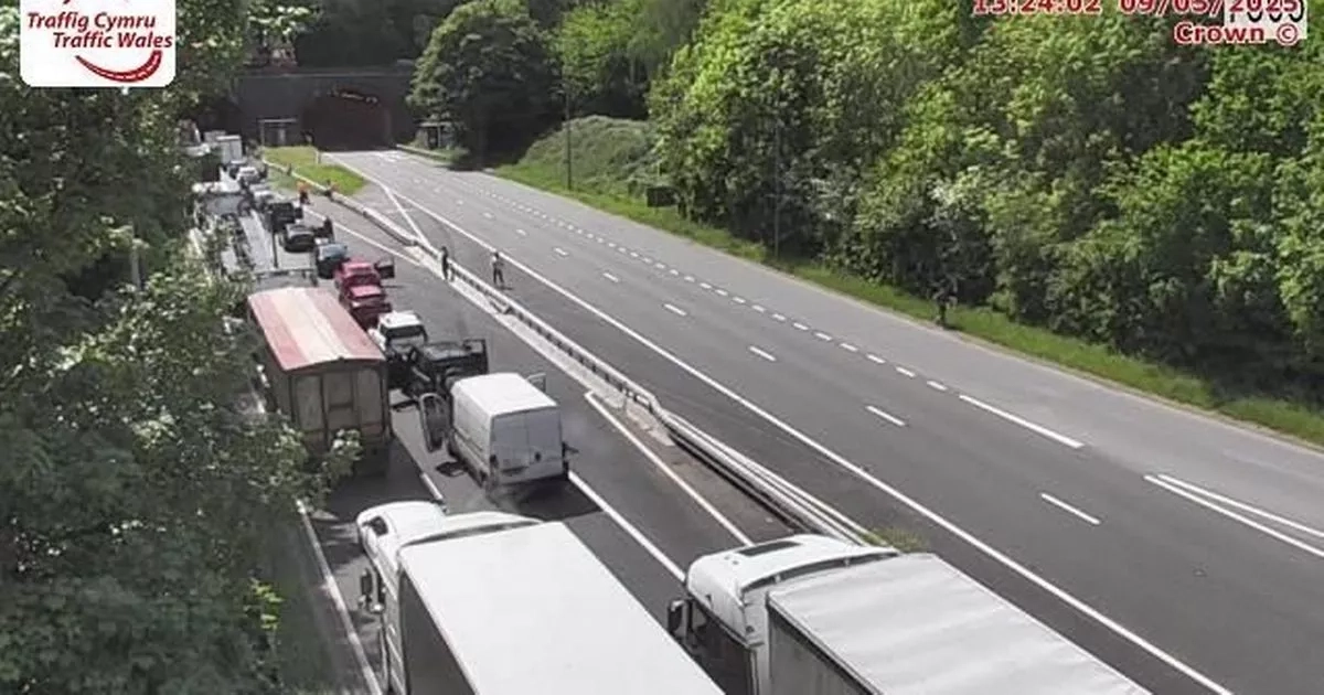 A40 closed near Monmouth as man left in life-threatening condition in crash