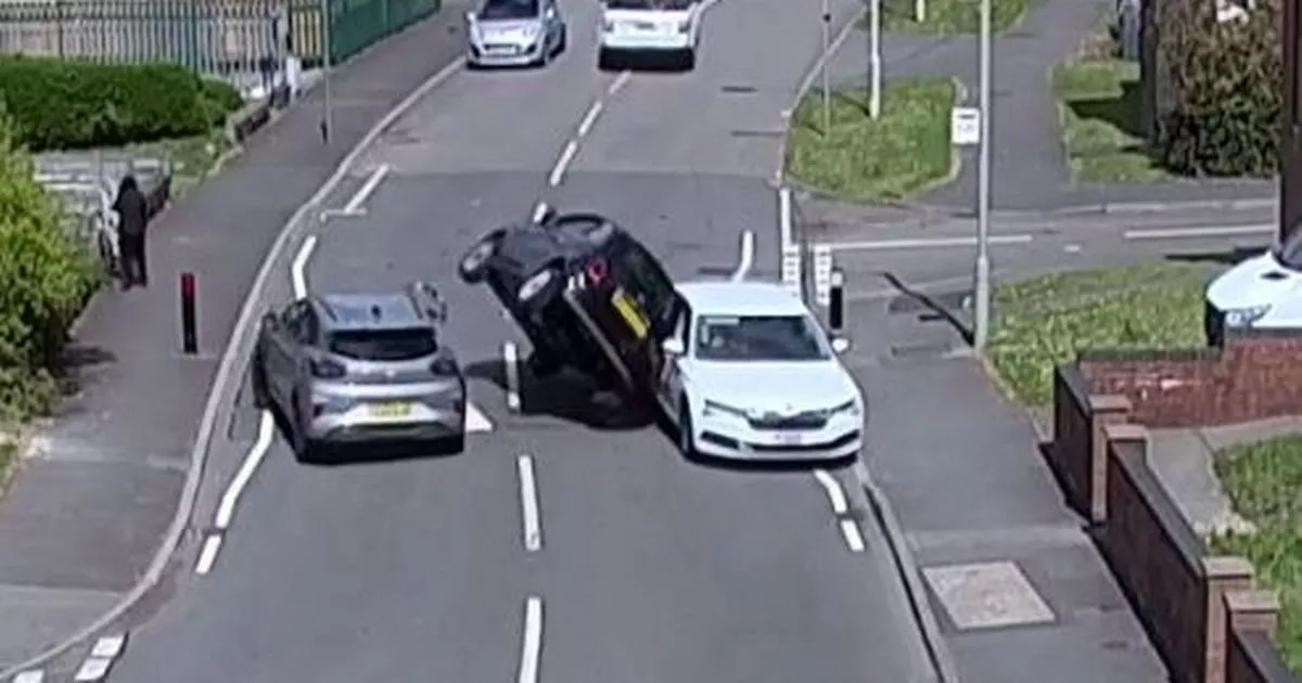 Dangerous driver crashed into two vehicles then flipped his own car