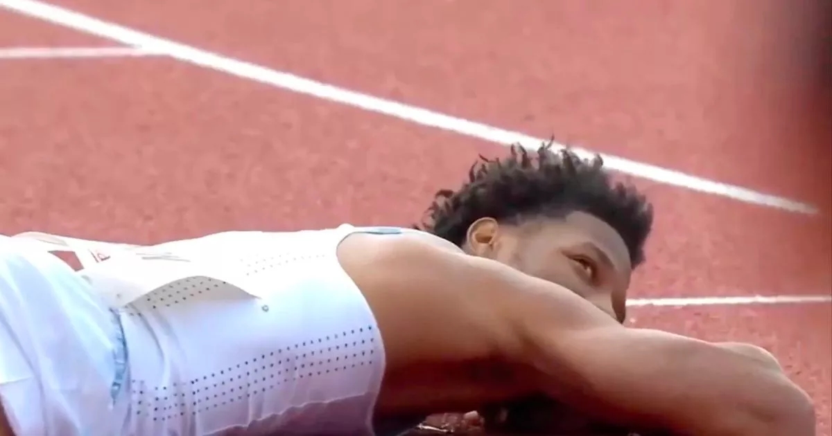 Athlete suffers ultimate embarrassment as penis keeps falling out of shorts – but still wins race