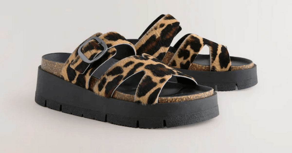 Next's 'so comfy' leopard print sandals are 'easy to wear all day'