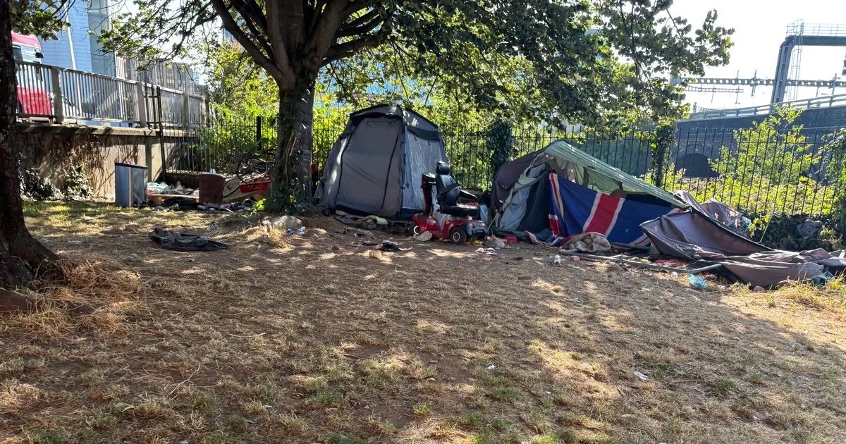 Tents forced to move by council set up again metres away