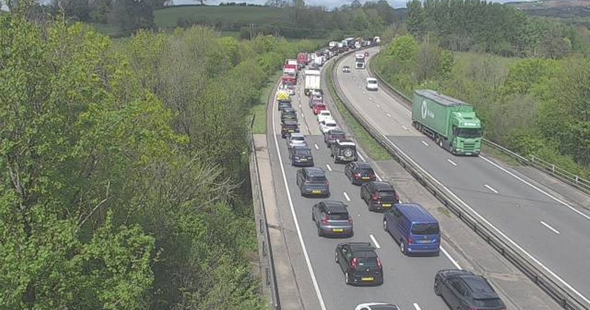 M4 accident causes severe delays for Wales football fans