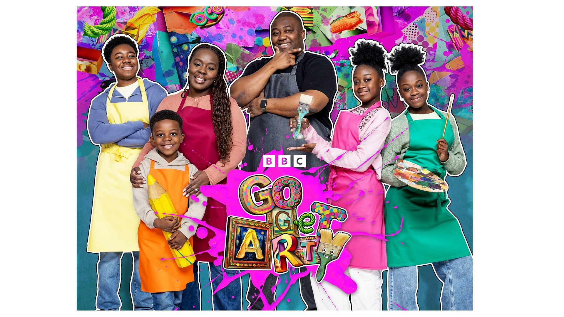 Go Get Arty launches -  a new children's show featuring Harry Hill, Katherine Ryan, Romesh Ranganathan and the Kwapong Family
