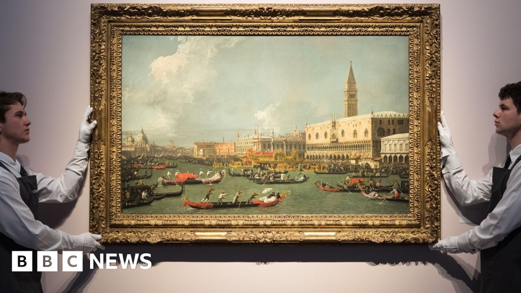 Canaletto Venice painting owned by first UK prime minister sells for record £32m