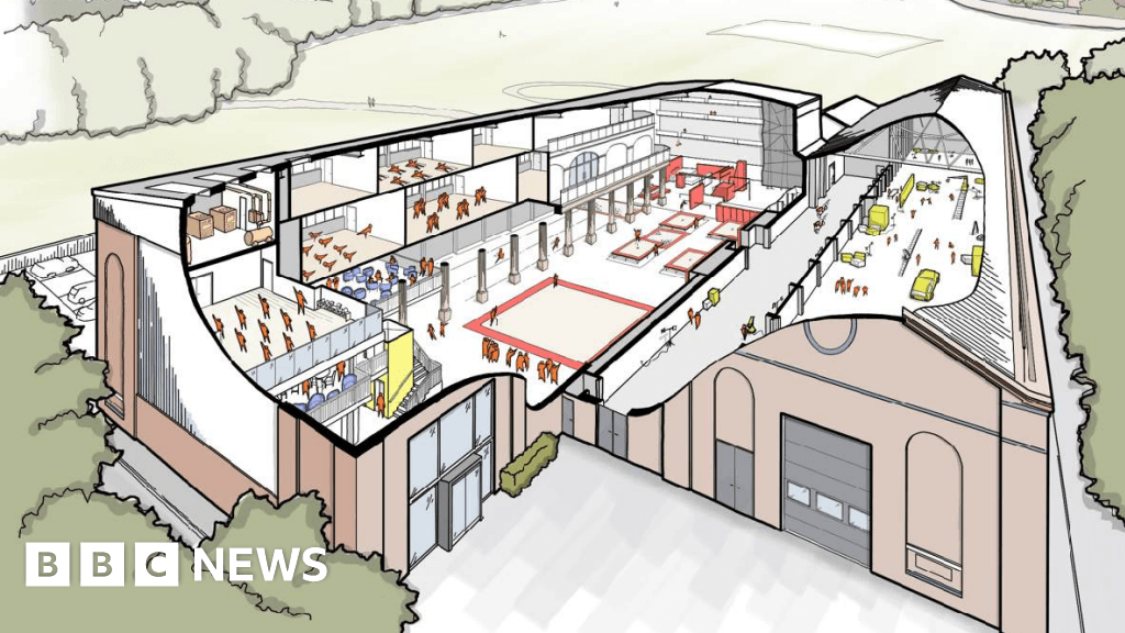 Images show stunt academy plan for Derby's Victorian ironworks