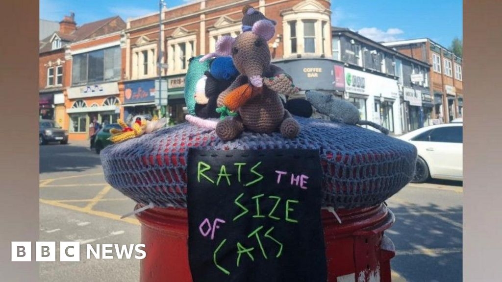 Birmingham bin strike 'King rat' postbox topper appears