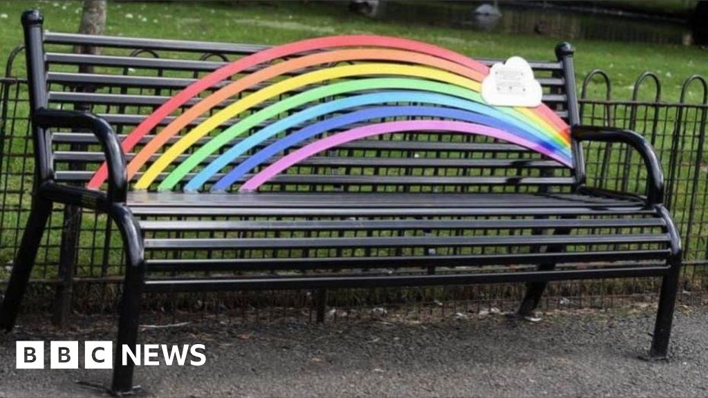 Rainbow bench in Heanor painted black by 'sad' vandals