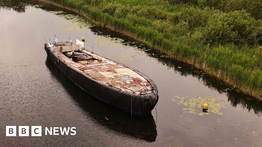 WW2 whaleback boat saved from river ahead of restoration