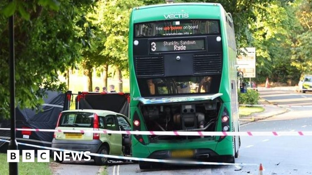 Woman dies after double-decker bus collides with car in Shanklin