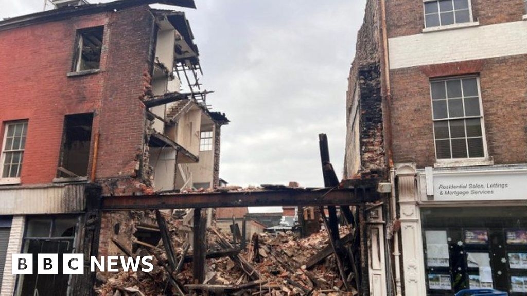 Dorchester: Work to clear fire-gutted cafe making progress