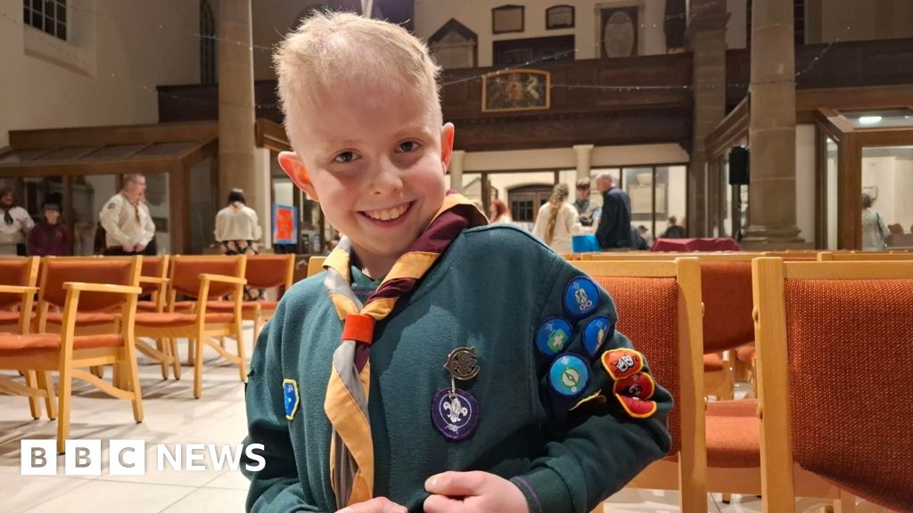 Wakefield boy receives top Scout award for cancer bravery