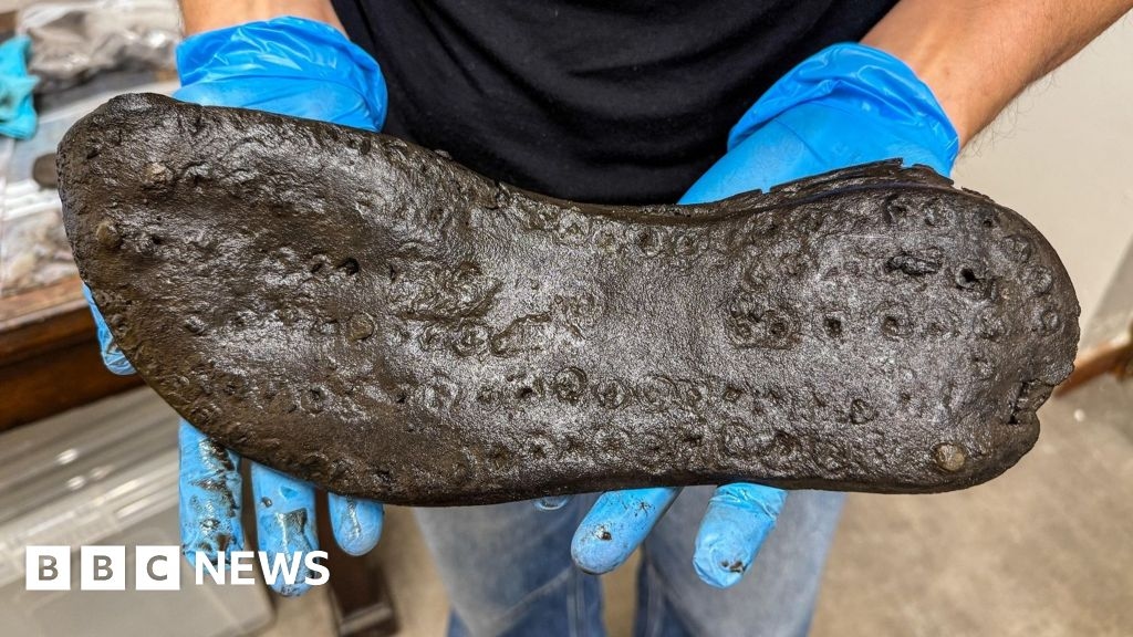 Northumberland Roman Fort mystery over large shoes