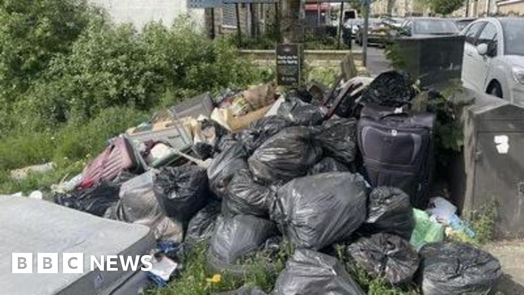 Fly-tippers dumping piles of rubbish at Huddersfield playground