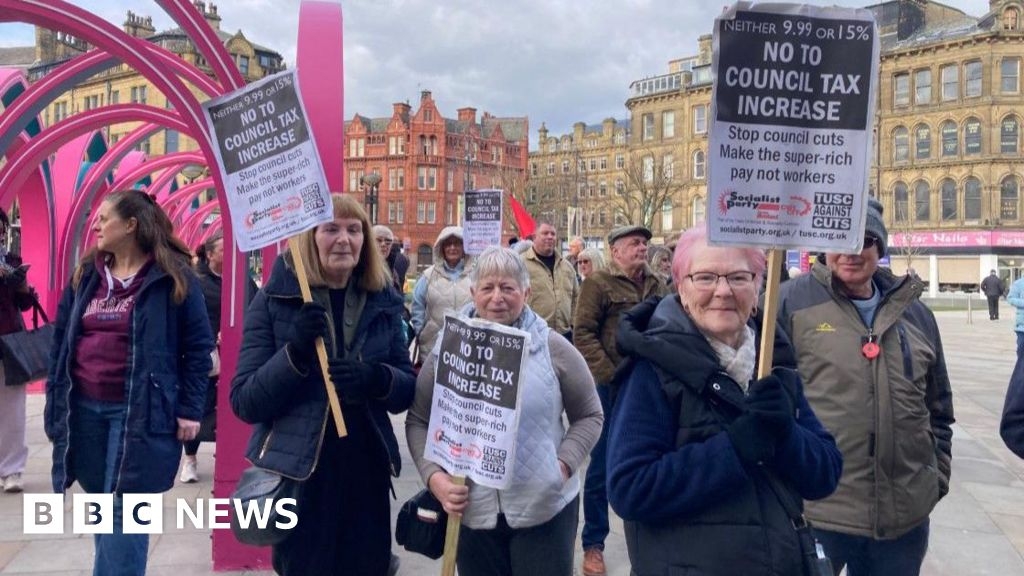 Protest held in Bradford over 9.99% council tax rise