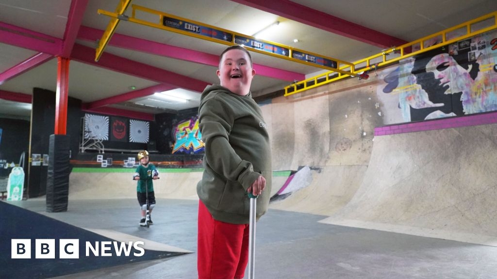 Swansea harness aid helps boy with Down syndrome to skateboard