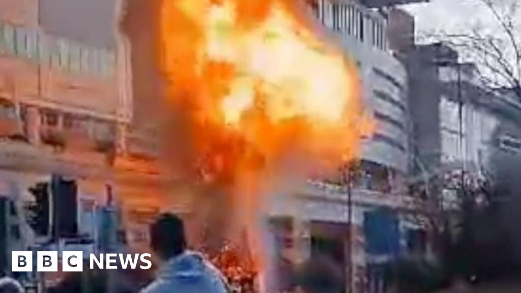 Truck explodes outside West Quay shopping centre in Southampton