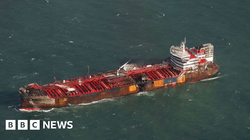 Salvage crews attempt to board stricken North Sea tanker