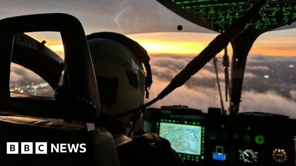 Man held after 'laser shone at police helicopter' over Grimsby