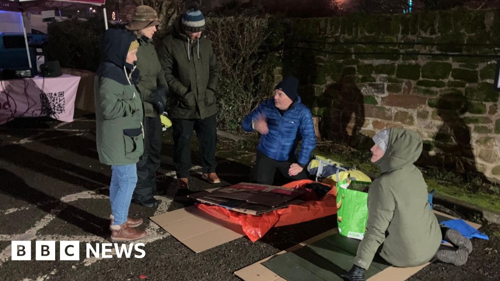 Northampton homelessness sleep-out raises half of 2024's amount