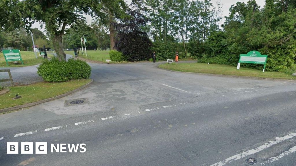 Three injured in crash outside Devon school