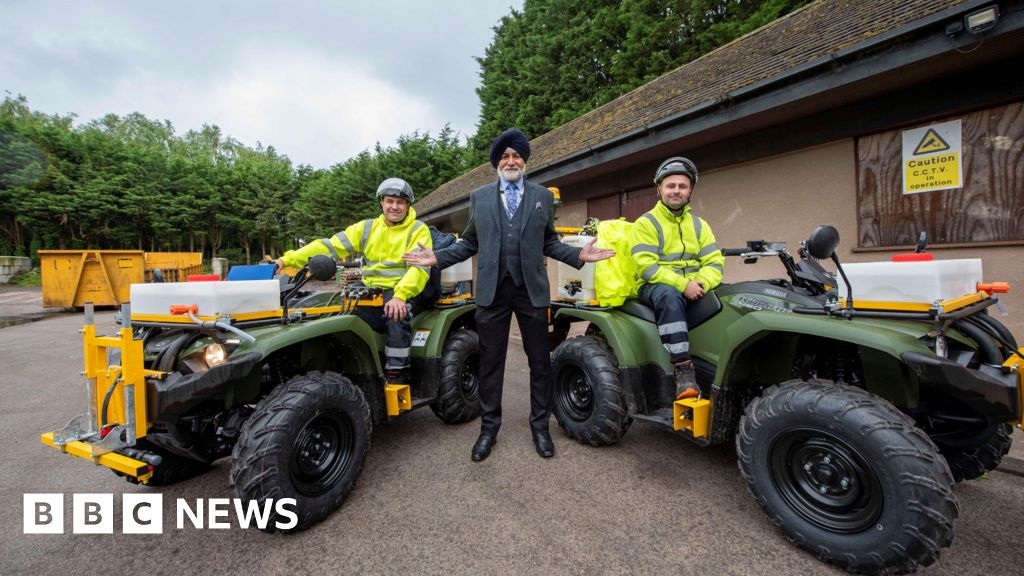 Wolverhampton's weed problem tackled by council quad bikes