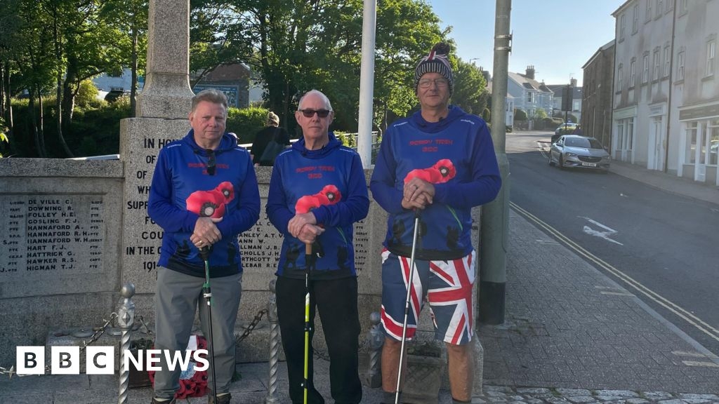 Veterans and pub landlord walk for poppy appeal