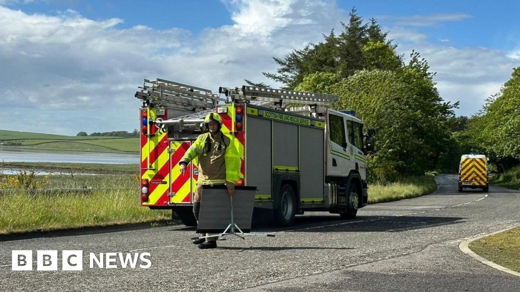 Lightning strike sparks blaze at building on Aberdeenshire farm