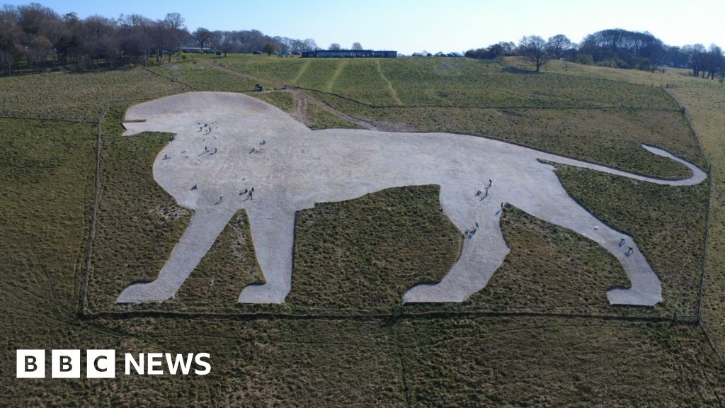 Whipsnade Zoo lion to be renovated with tonnes of chalk