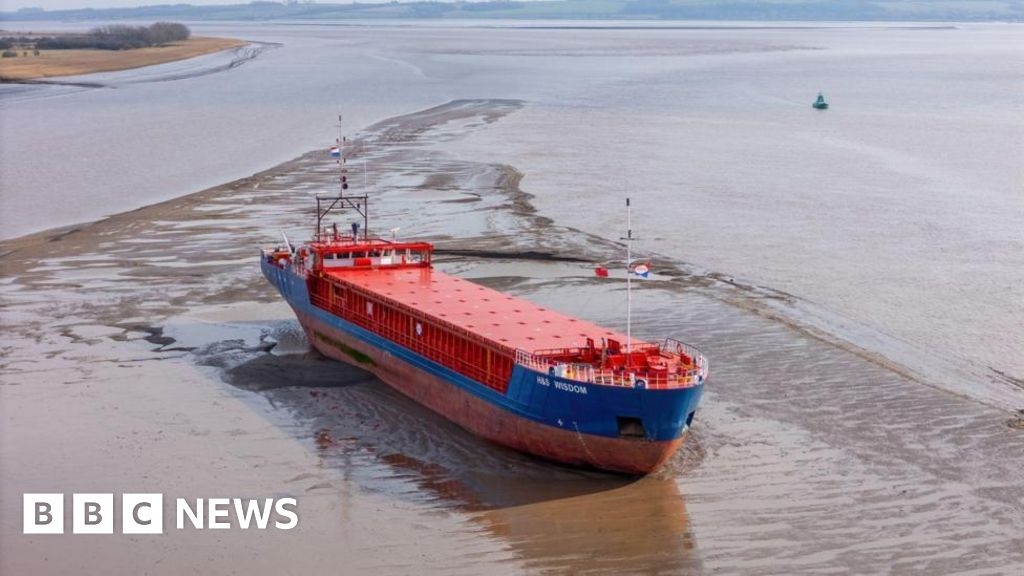 Cargo ship will be stuck in mud of Humber estuary 'for a month'