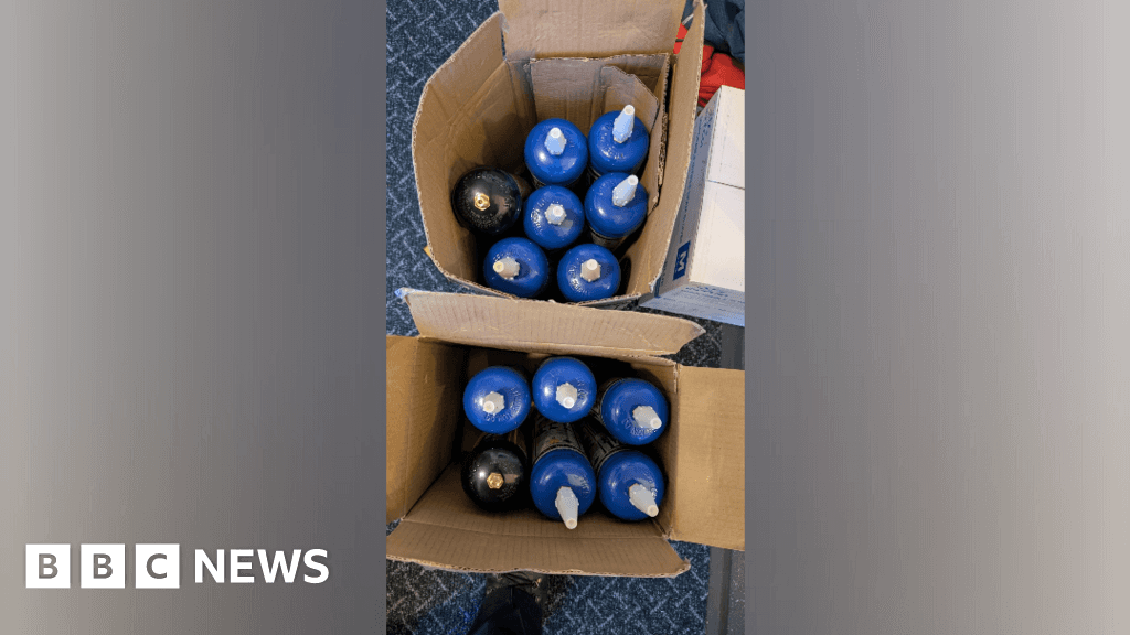 Kendal: Warning after laughing gas bottles found near playground