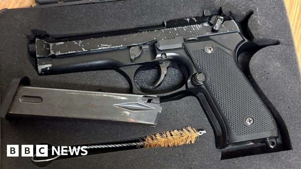 Blank-firing guns handed in during a Derbyshire police amnesty