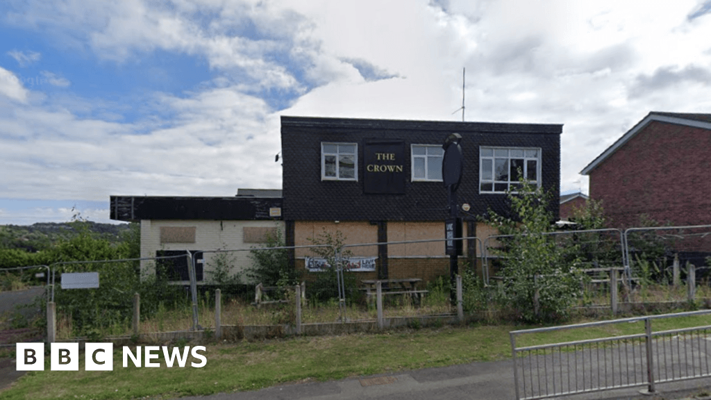 Crews tackle fire in derelict Netherton pub, The Crown Inn