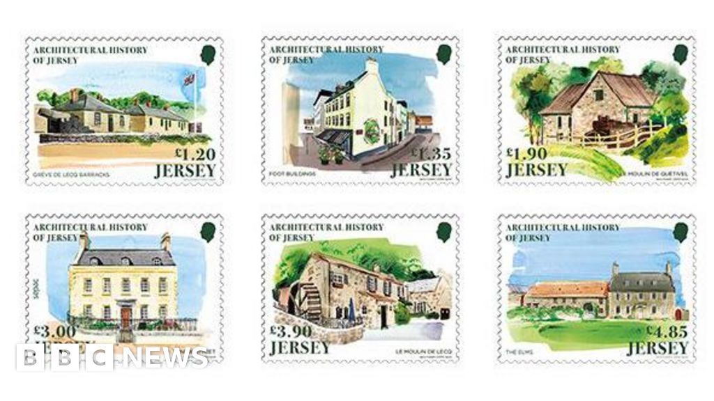 Historic Jersey buildings celebrated on stamps
