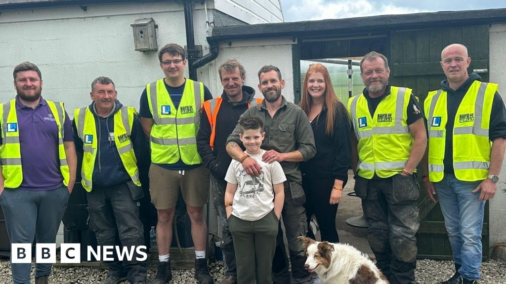 Selby family 'humbled' as Band of Builders fixes roof to help Ben