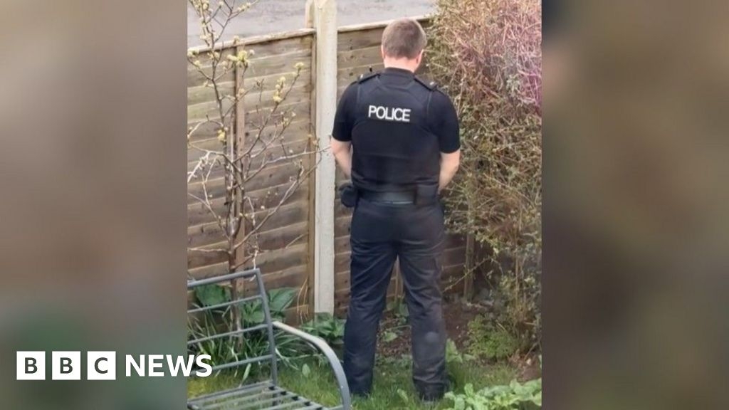 Police officer recorded urinating in woman's garden in Taunton