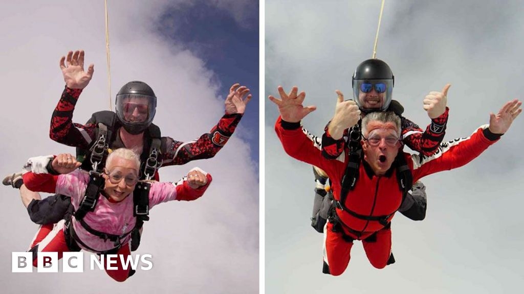 Teachers tackle skydive for Southport girl's charity