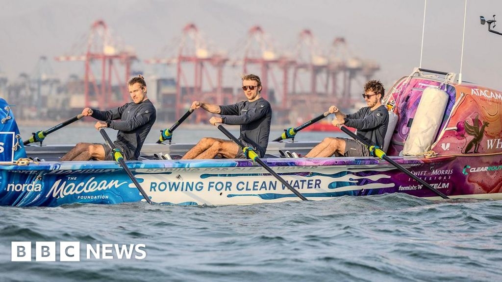 Scottish brothers begin 14,000km Pacific rowing record attempt