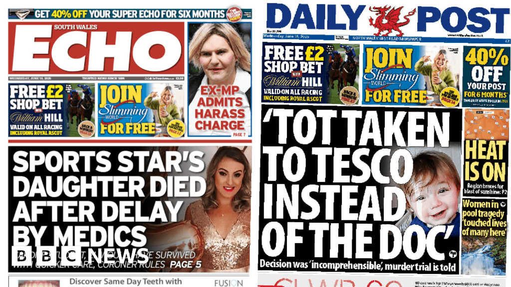 Wales' papers: Medics failed Cardiff student who died