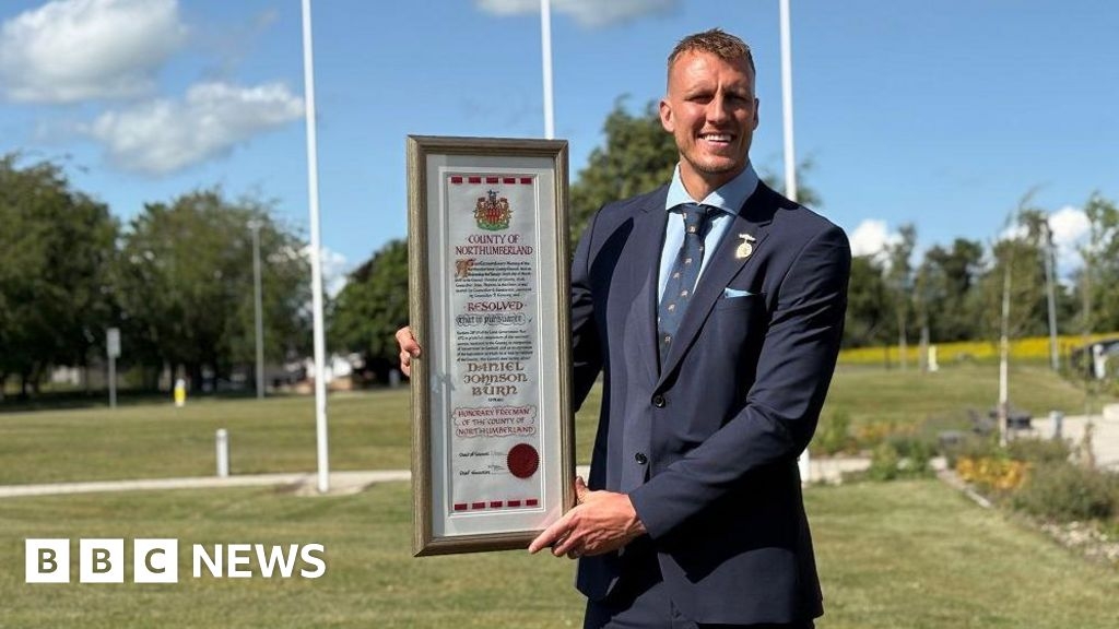 Dan Burn receives Freedom of Northumberland honour