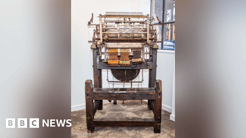 Belper's historic knitting machine back on display