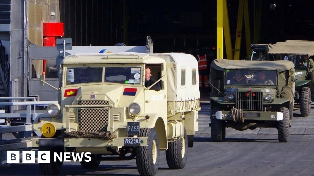 Historic vehicles arrive in Guernsey for Liberation Day events