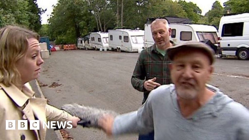 Bristol van-dweller attacks protester as tensions flare