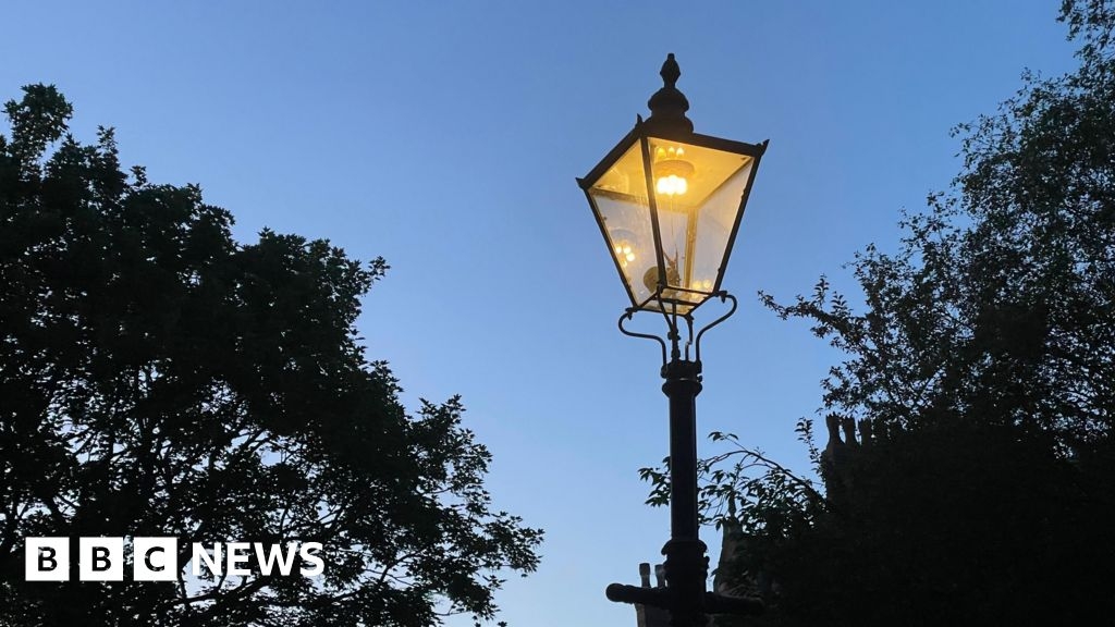 Gas lamps still burn in unique area of England
