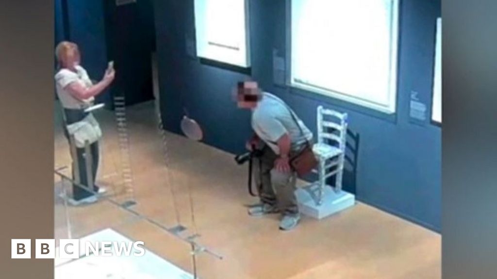 Italian museum's plea after couple break crystal-covered chair