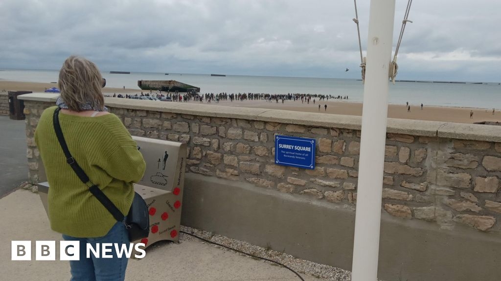 Normandy beach plaque remembers Surrey D-Day veterans